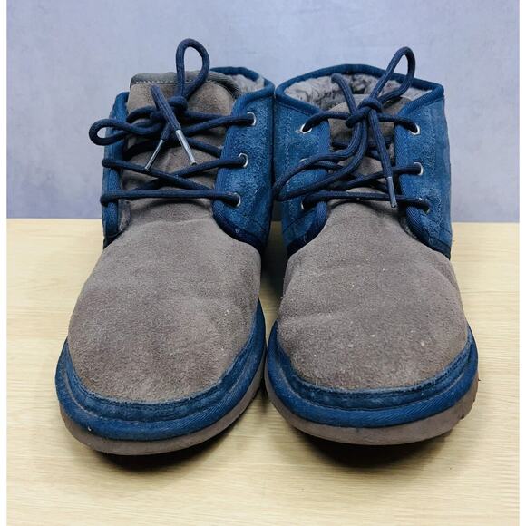 UGG Mens Neumel Boot Gray/Blue Suede Size 11 Authentic Original 3236 - Picture 2 of 9